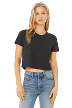 Load image into Gallery viewer, Girls Flowy Crop Top (Dark Heather Grey)