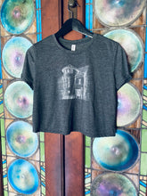 Load image into Gallery viewer, Girls Flowy Crop Top (Dark Heather Grey)