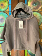 Load image into Gallery viewer, Girl's Cut Out Fleece Hoodie (Grey)
